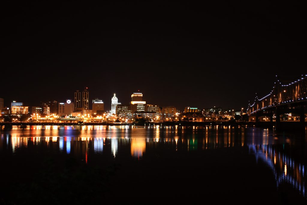 Peoria, Illinois at night